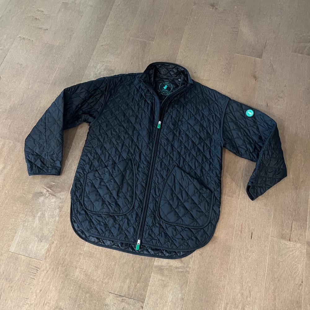 SAVE THE DUCK Black Quilted Puffer oversized Jacket